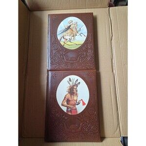 2- Vintage Embossed Time Life Books The Indians & The Great Chiefs Books‎